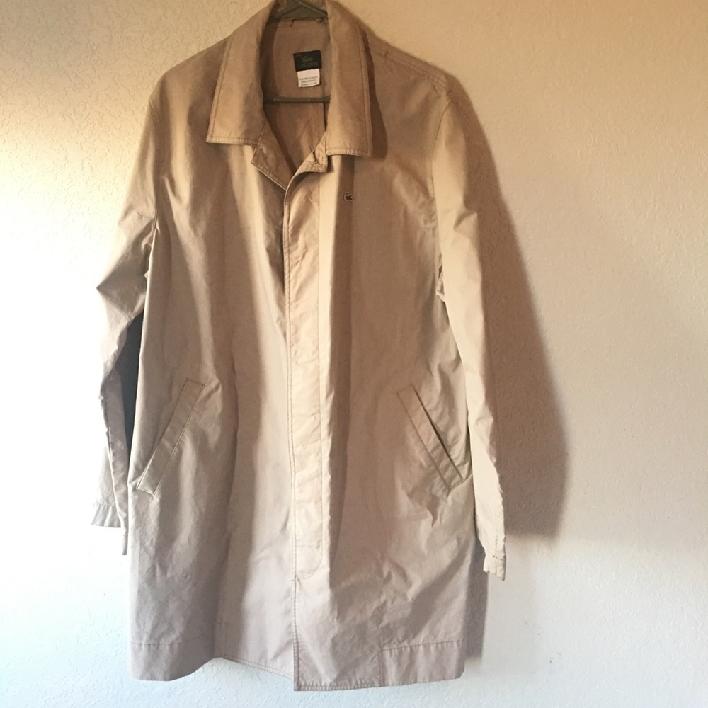 Lacoste trench coat for men size L